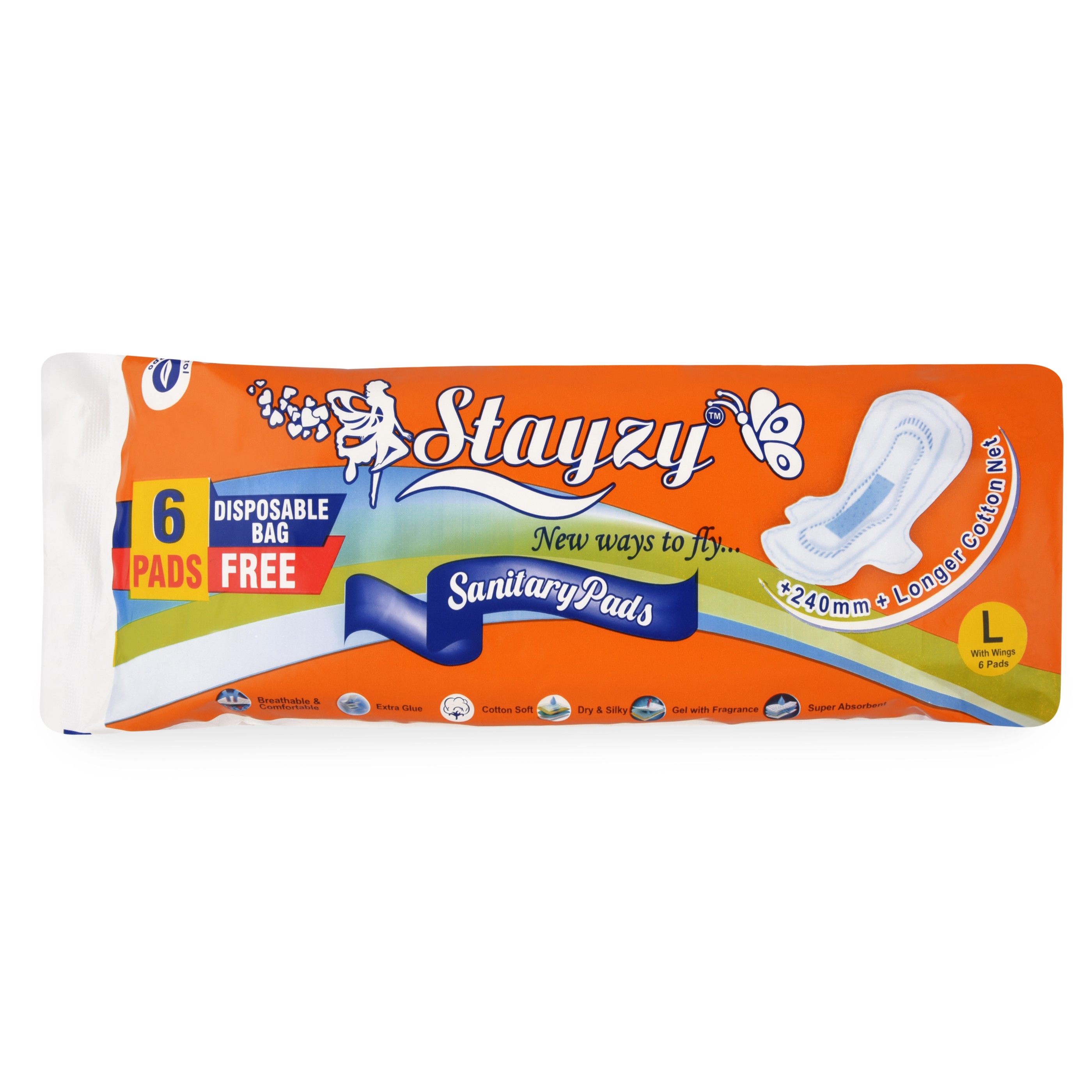 Stayzy 240mm straight Drynet sanitary napkin  