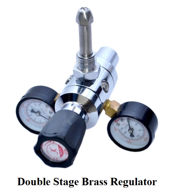 Double Stage Brass Chrome Plated Air Regulator