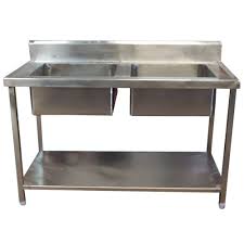 STAINLESS STEEL DOUBLE BOWL SINK 