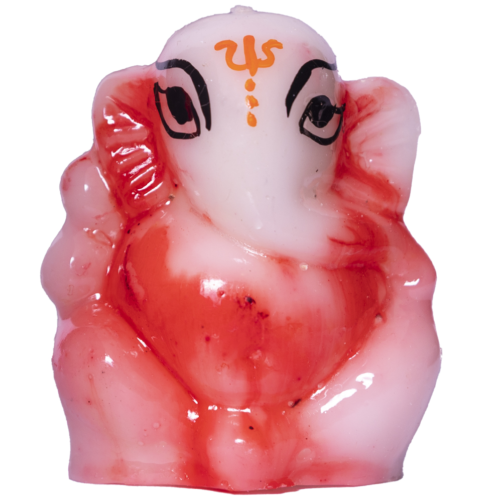 Ganesh Ji White Candle (Box Pack)