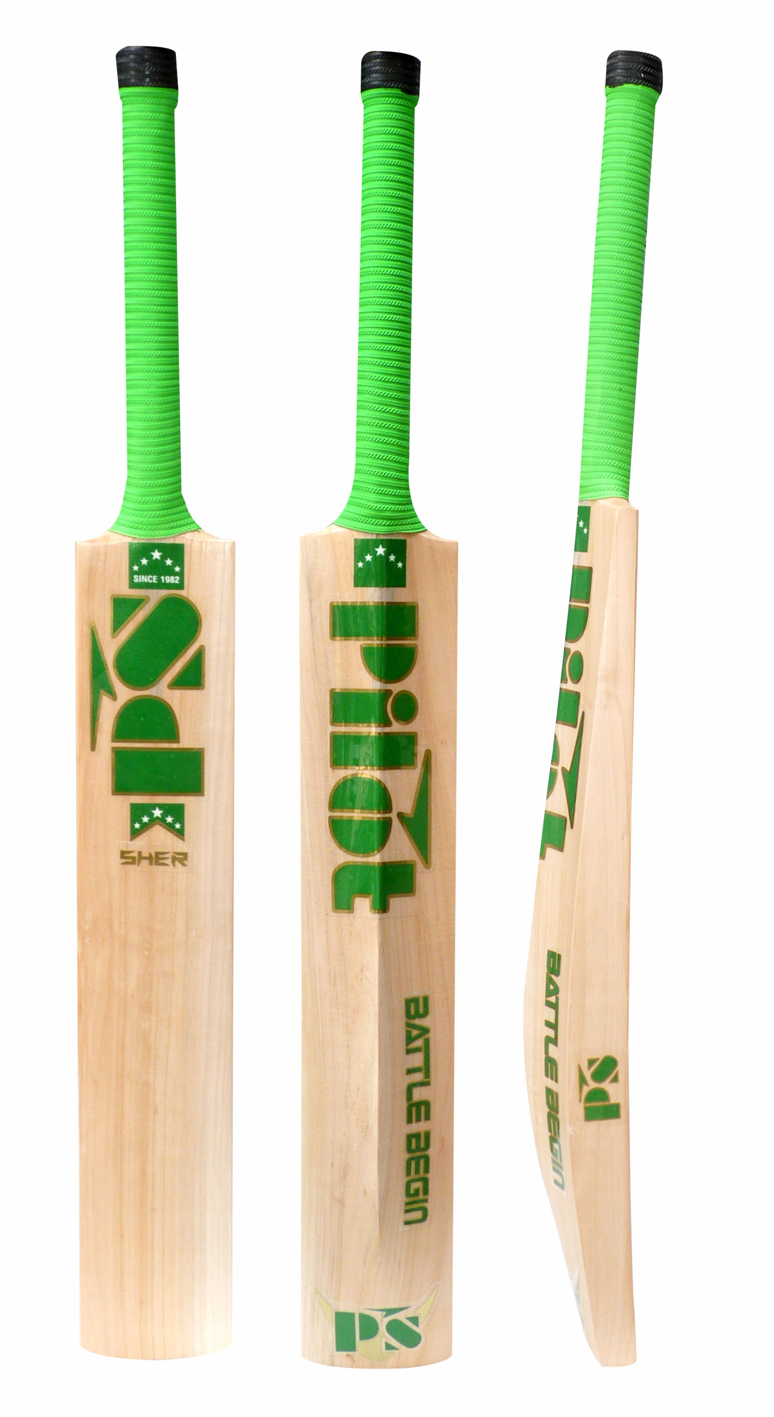 PS Pilot Kashmir Willow Sher Cricket Bat for Leather Ball SH Full Size Free Cover 