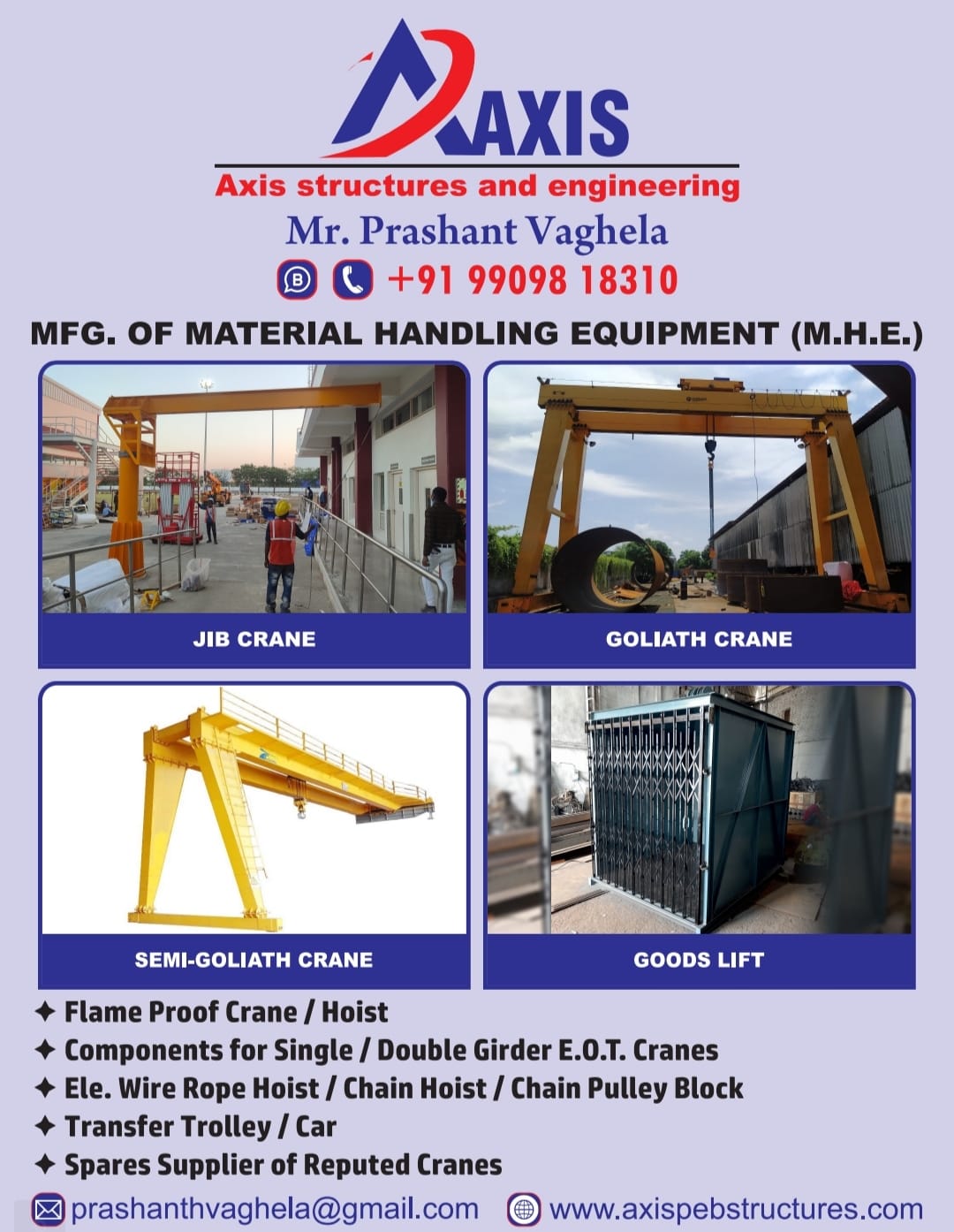 Goliath crane / goods lift