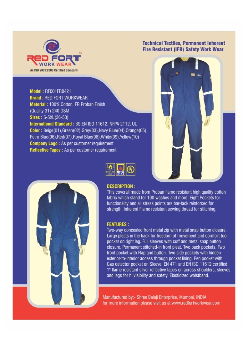FIRE PROTECTOR COVERALL 
