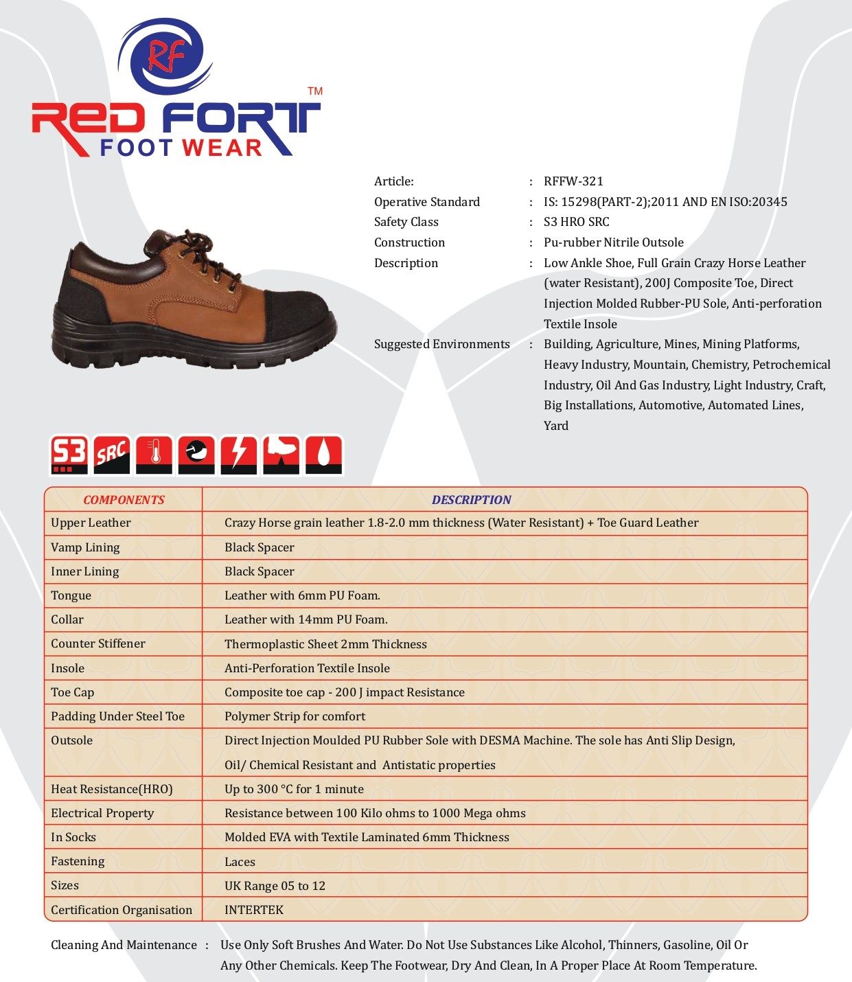 RED FORT Safety Shoes