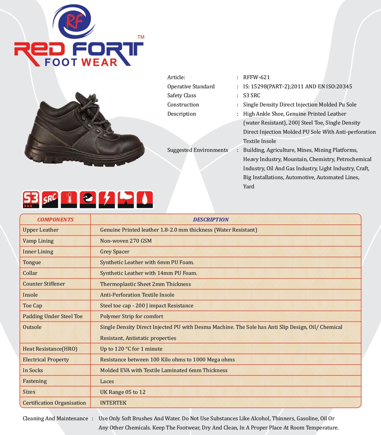RED FORT Safety Shoes