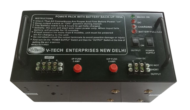 V-tech make DC Power Pack Input Voltage 230V AC, 110V to Output Voltage 24V DC 110V DC 7AH Battery