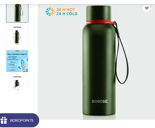 Borosil Trek Green 500 ML