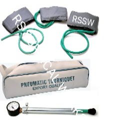 Pneumatic Tourniquet Set Three Cuffs Pressure Pump Surgical Instrument