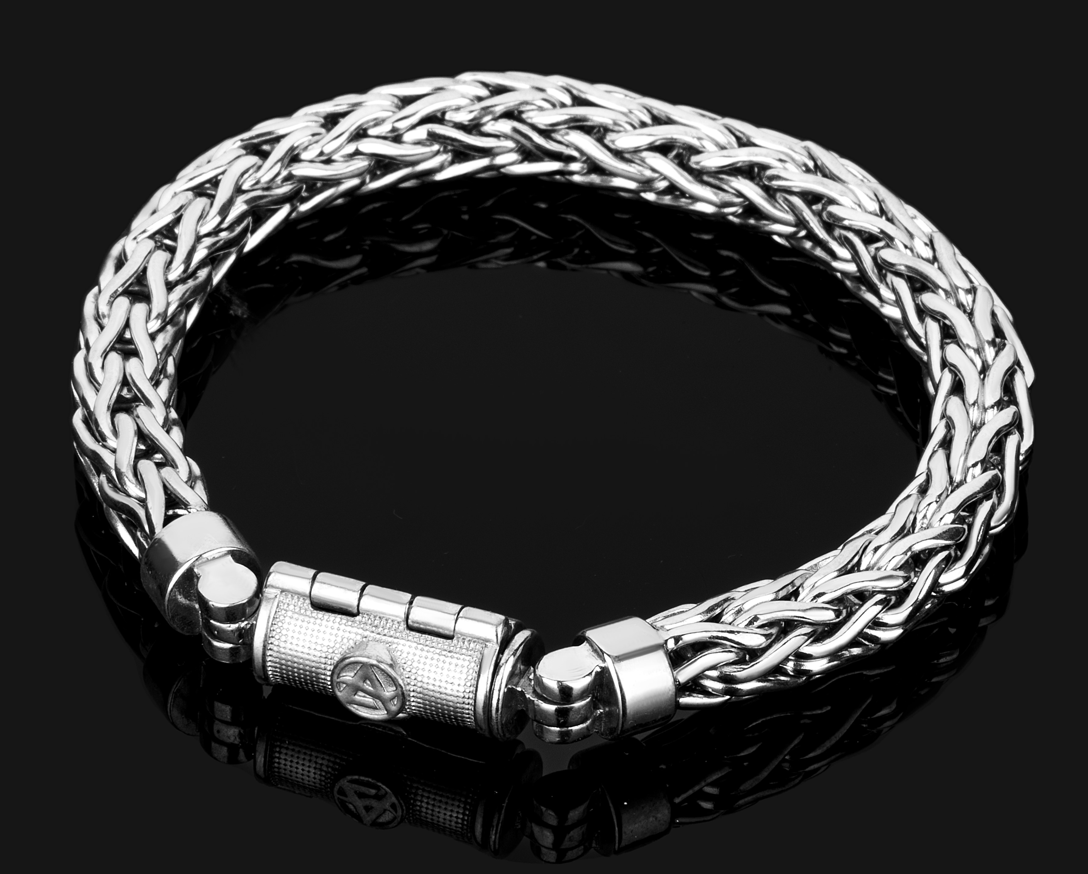 Hand-Made 6 side v shape 925 Sterling Silver Bracelet  (code:- AHBD01)
