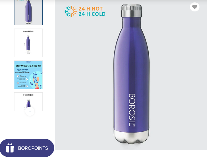Borosil Bolt Trans Blue 750ml