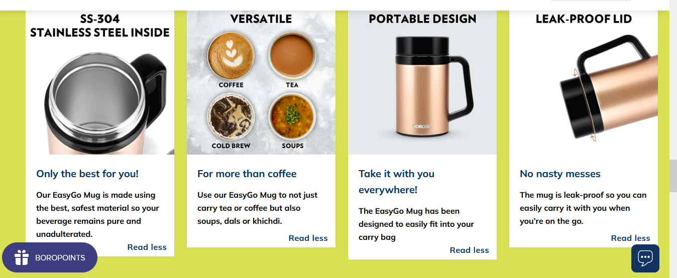 Borosil EasyGo Insulated Mug
