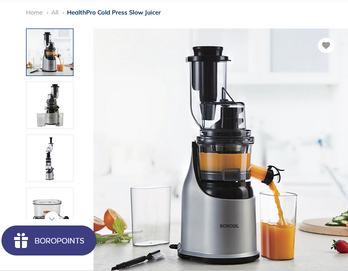 Borosil HealthPro Cold Press Slow Juicer