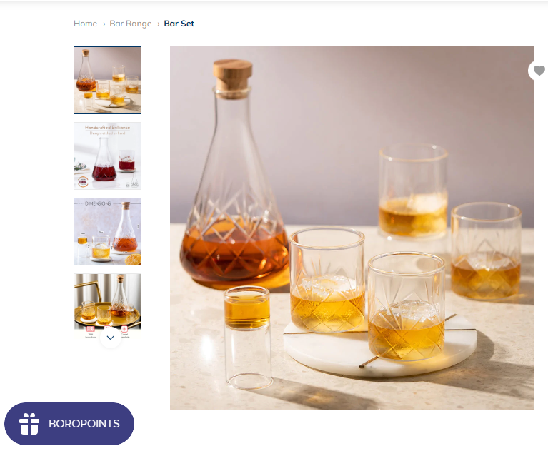 borosil Bar Set