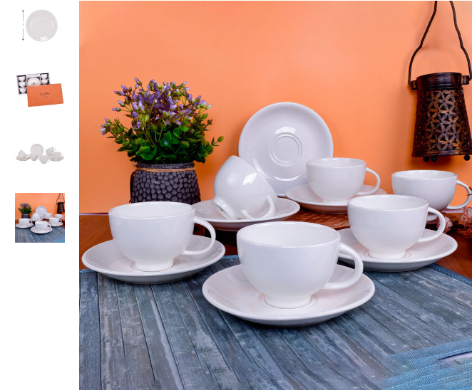 Deco Pride Cup Saucer 185-White