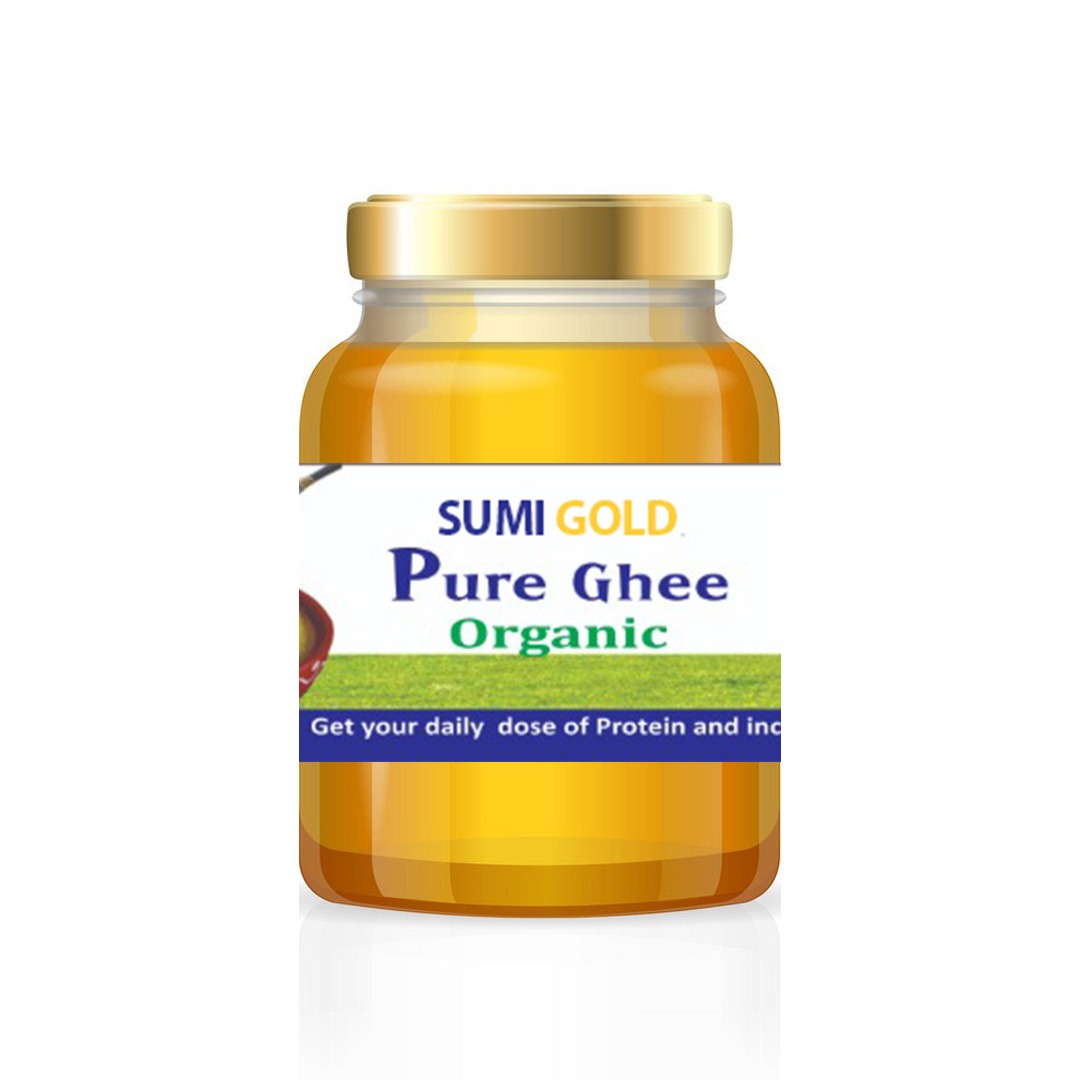 SUMIGOLD Organic Desi Cow Ghee, Vedic Bilona Method, Pure, Natural and Healthy Ghee 500 ML Jar…