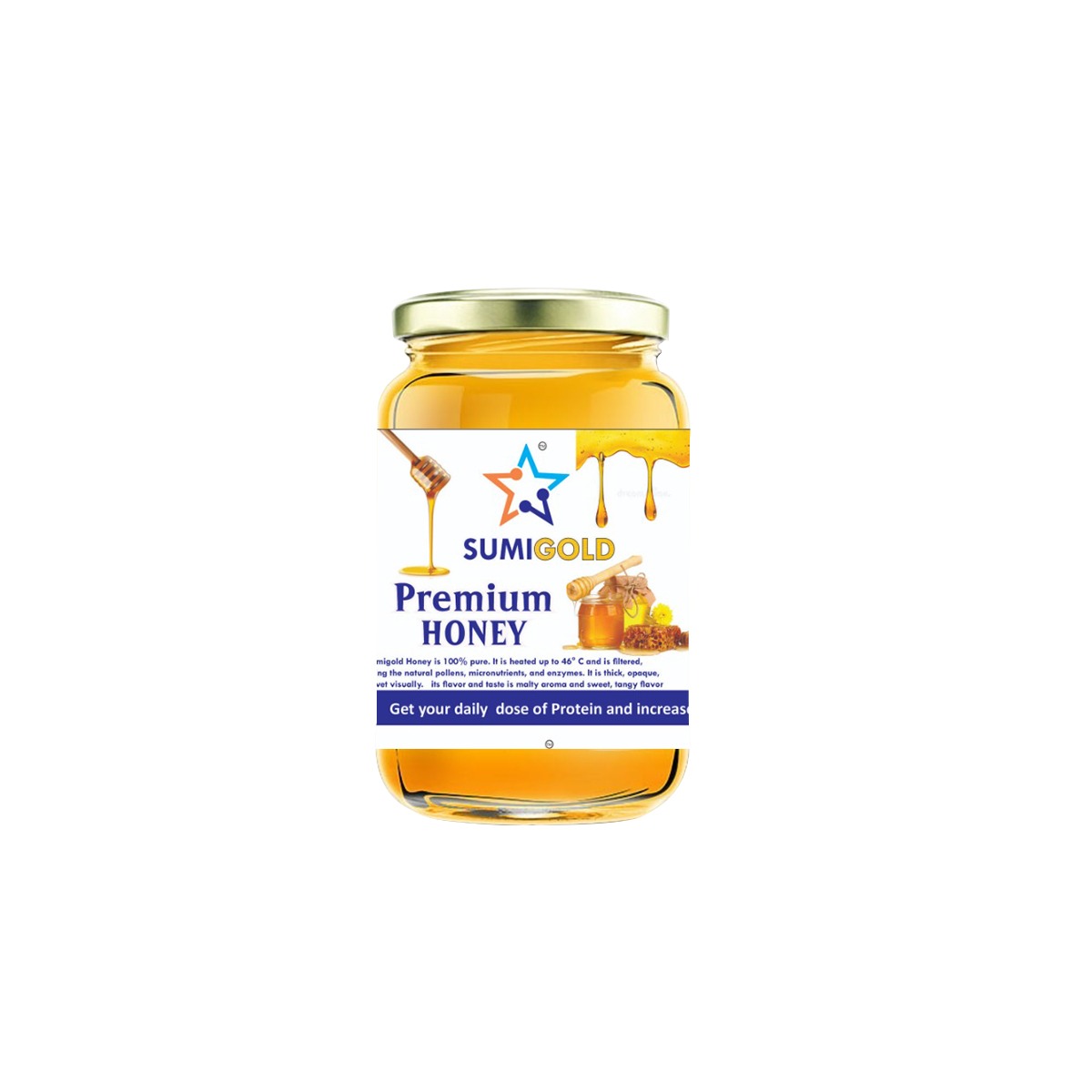 SUMIGOLD Pure Wild Organic Honey - Natural and Healthy, Helps Boost Immunity, Aids Weight Loss and Improves Digestion 500 GM…
