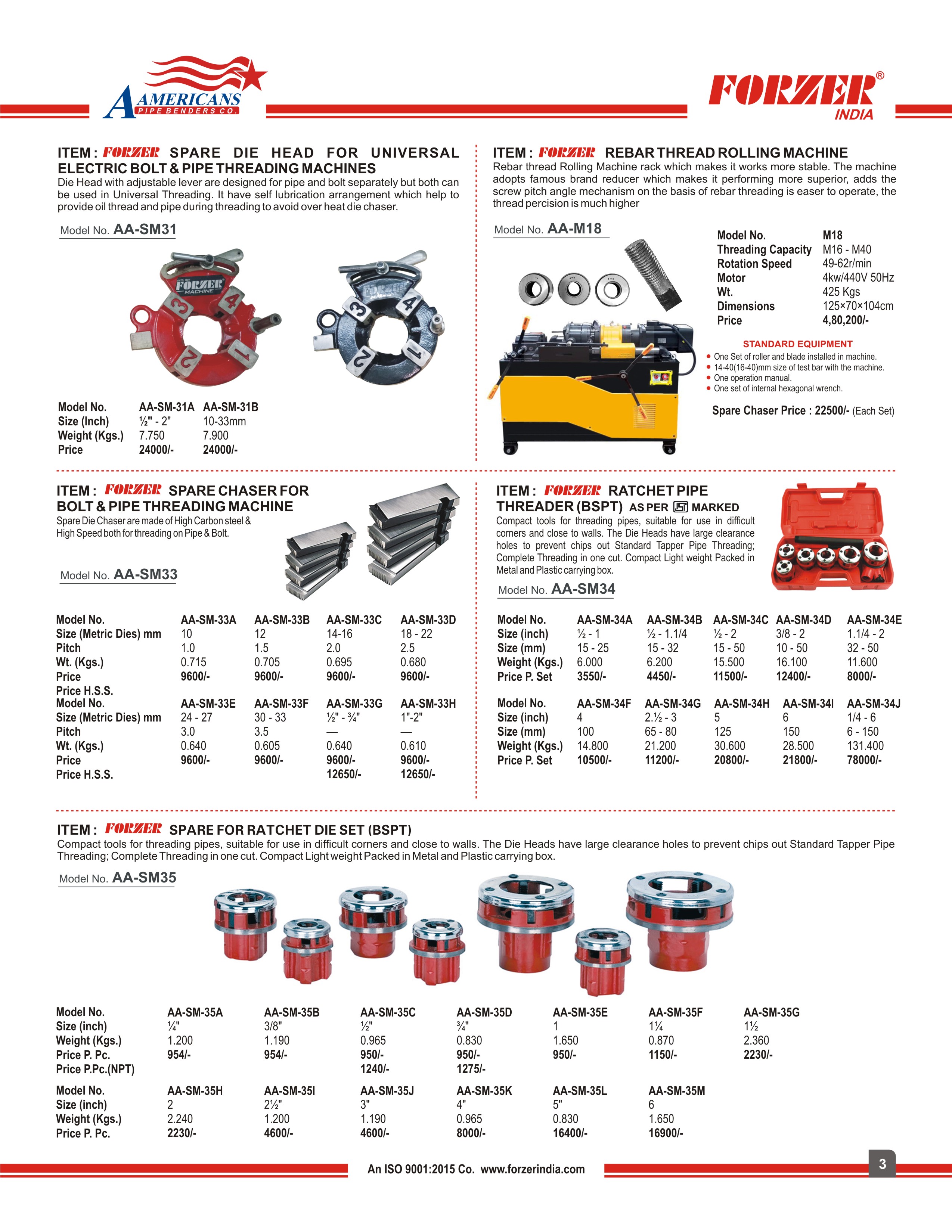 RE BAR THREAD ROLLING MACHINE 