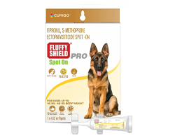 FluffyShield Spot On for Ticks and Flea Treatment, Suitable for all Dogs upto 40-60 kg weight 4.02 ml Pet Coat Cleanser