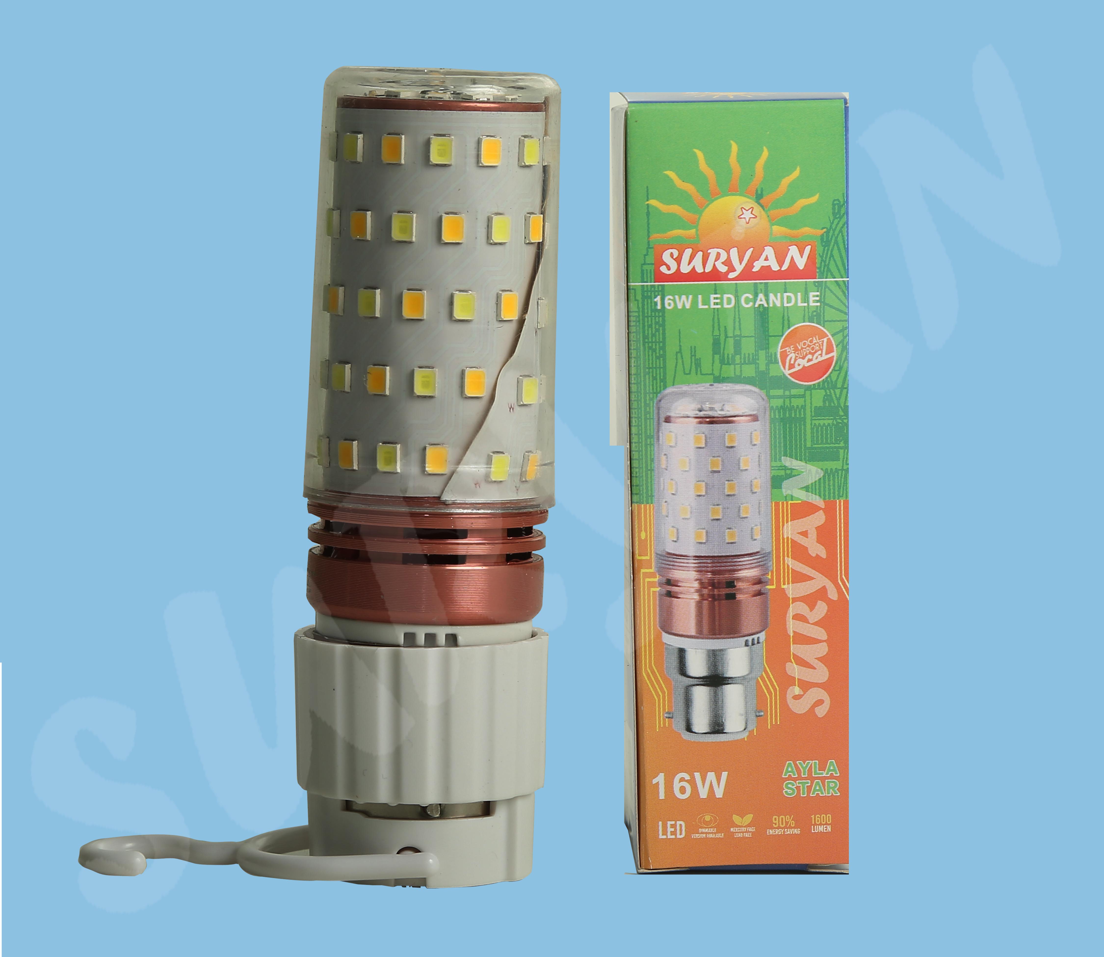 16W - LED Gate Light Bulb - Candle - 3 IN 1