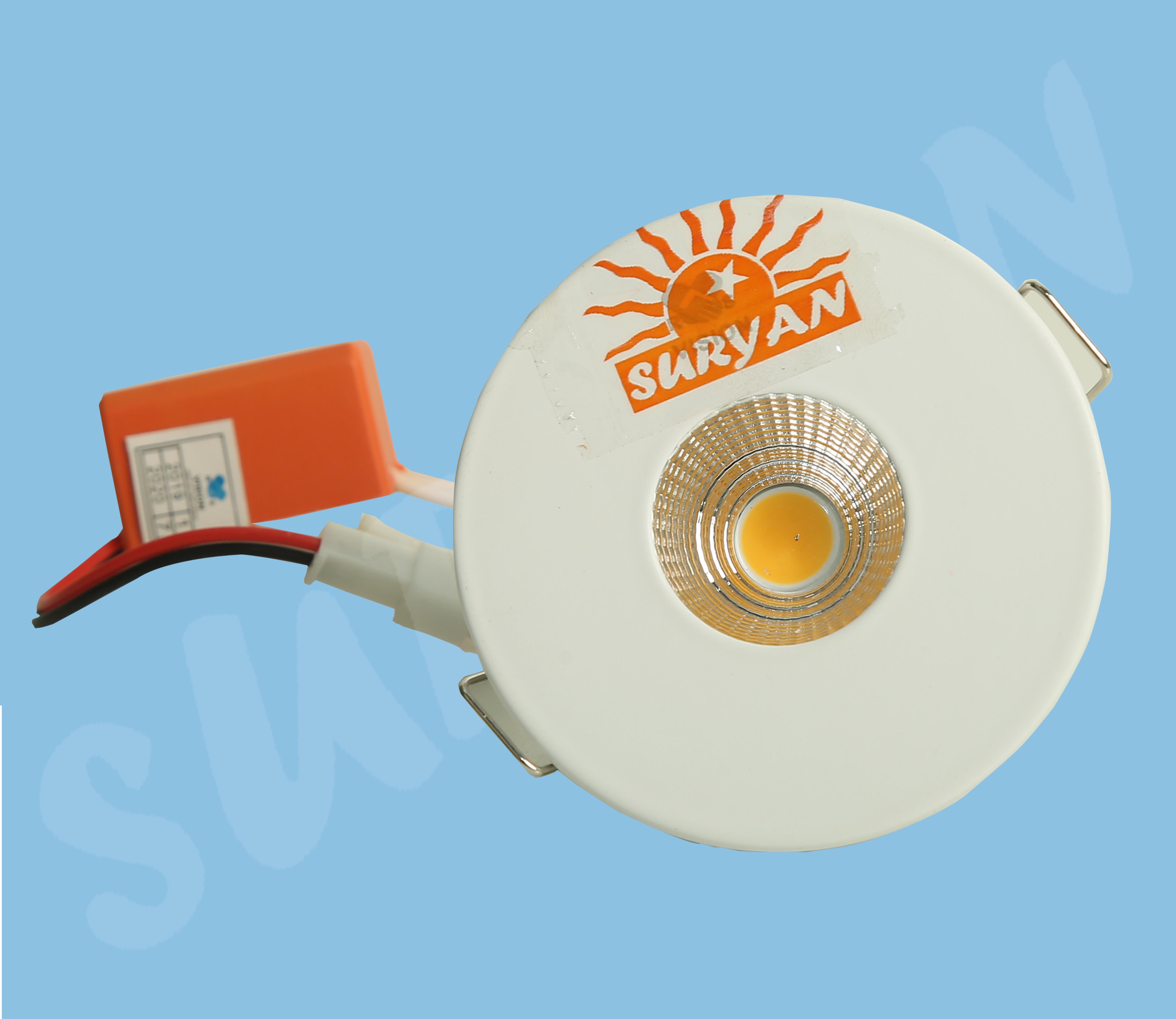 3W - LED Button Light - WH, WW, BL,GR, PK, RD