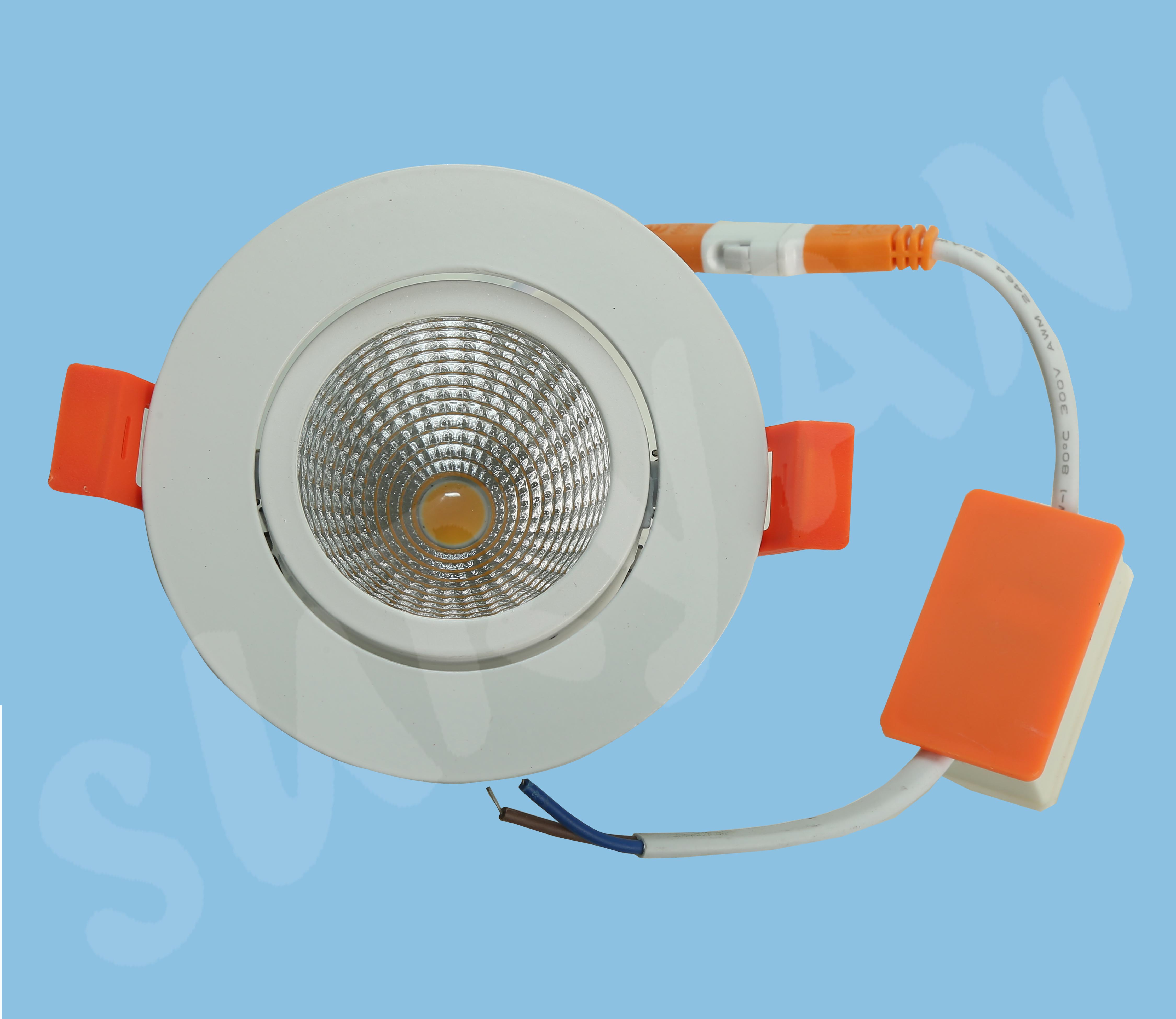 6W - LED COB Tiltable Spot Light - WH, WW, BL,GR, PK, RD