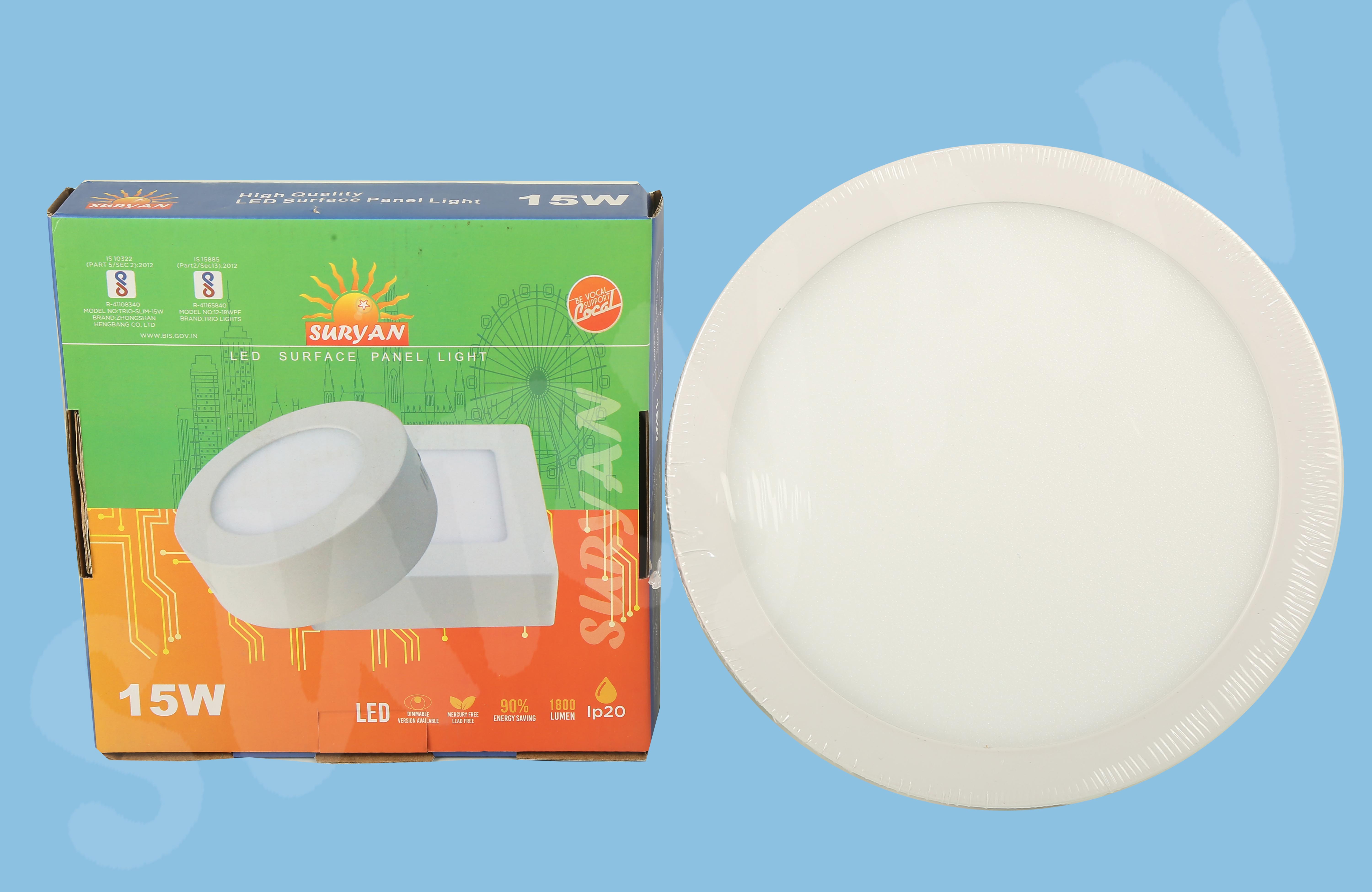 15W LED - Surface Light - Square / Round