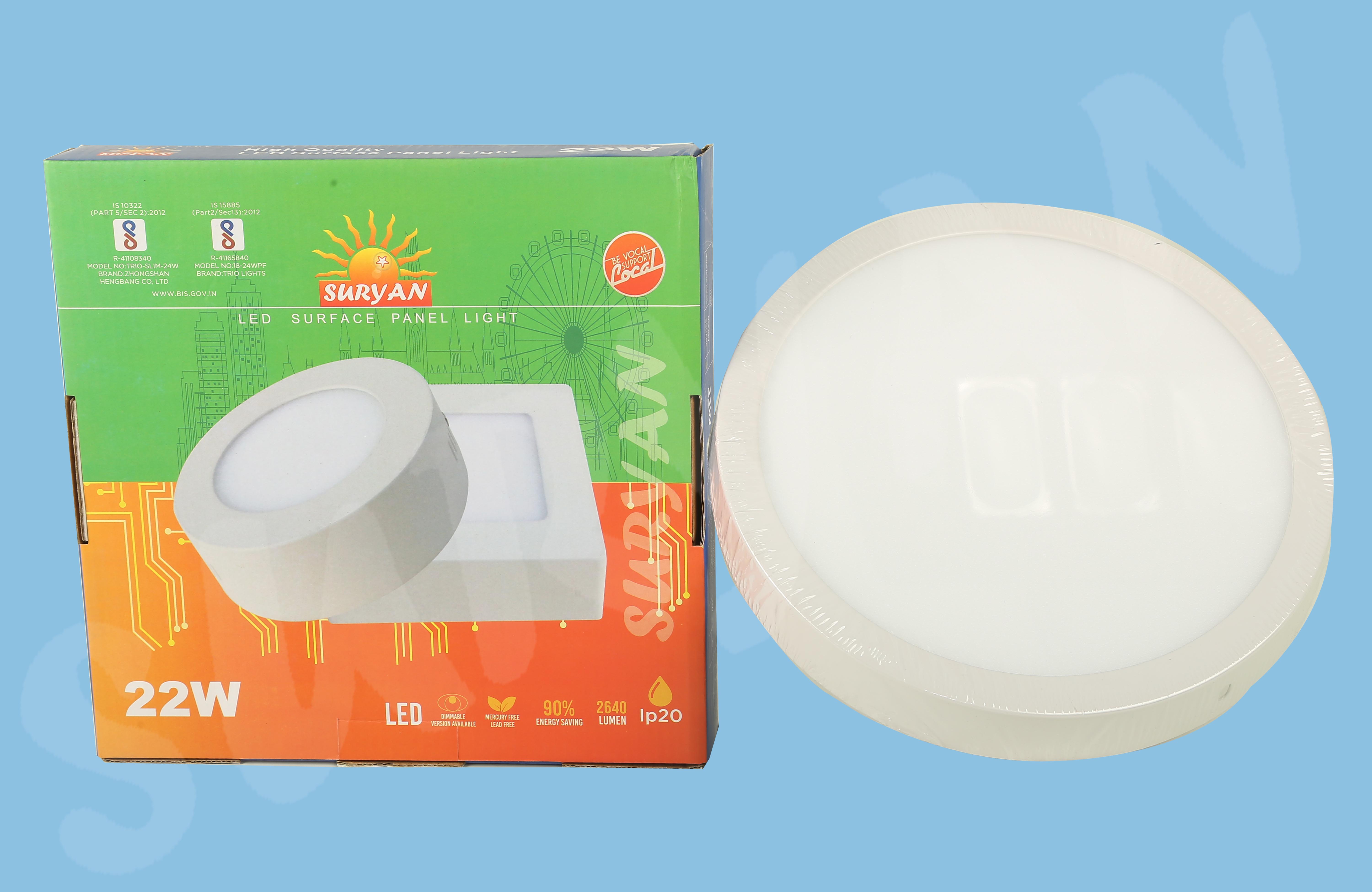 22W LED - Surface Light - Square / Round