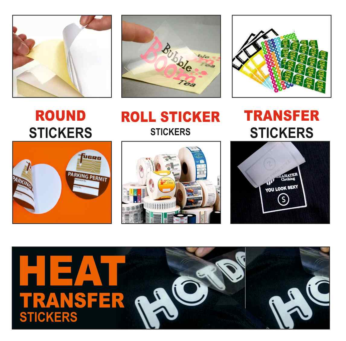 TRANSPARENT STICKER PRINTING 