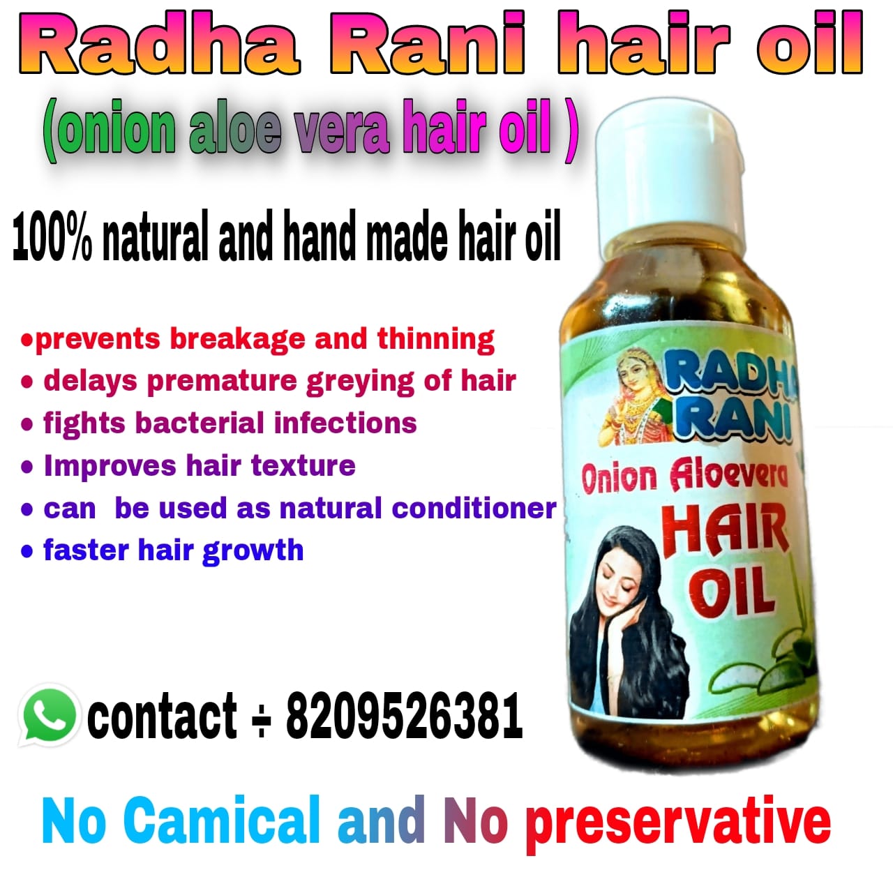 Onion aloe Vera hair oil 