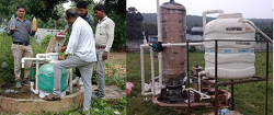 Iron & Fluoride Removal Plant attached to Handpumps & Borewell