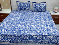 Block printed Pure Cotton King Size Bedsheet