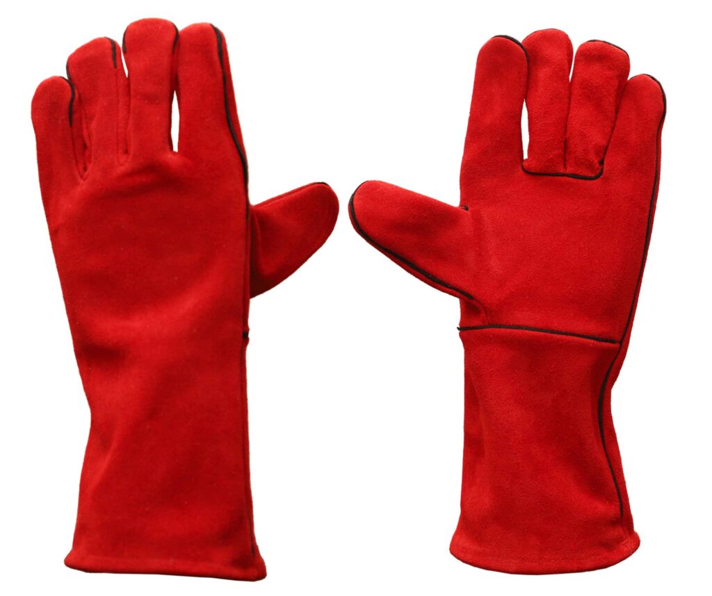 Regular Grade Split Cowhide Leather Welder’s Glove with Cotton Lining