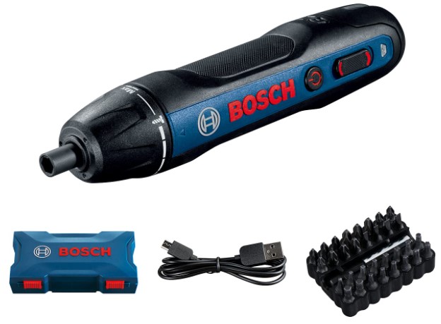 Bosch GO 2 Professional Kit, Lithium-ion Cordless Screwdriver + 33 piece Screwdriver Bit Set + Case
