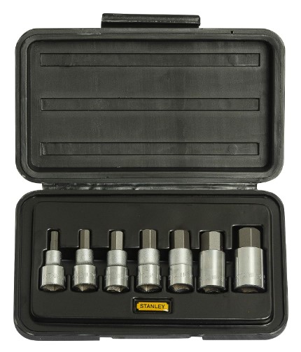 Stanley-1-89-099-7PC 1/2 SQ. DR. Hex Bit Socket Set Met