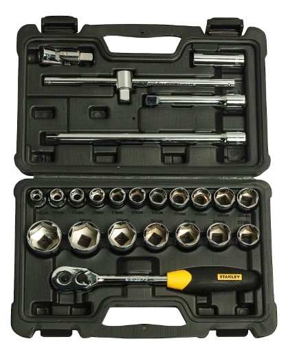 Stanley-STMT72795-8-24 PCS 1/2 SQ. Drive 6 PT Socket Set