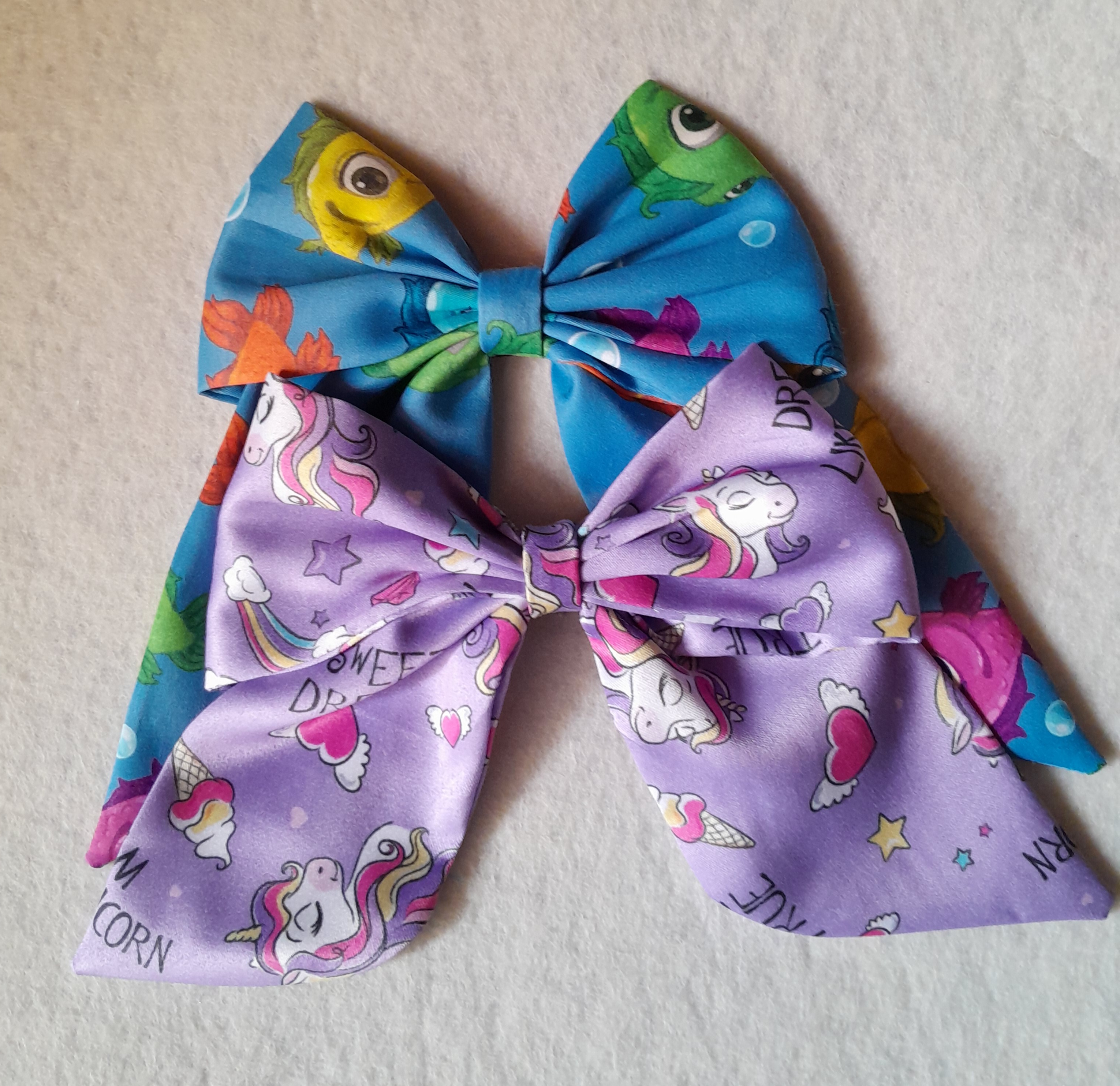 Satin bows for hair