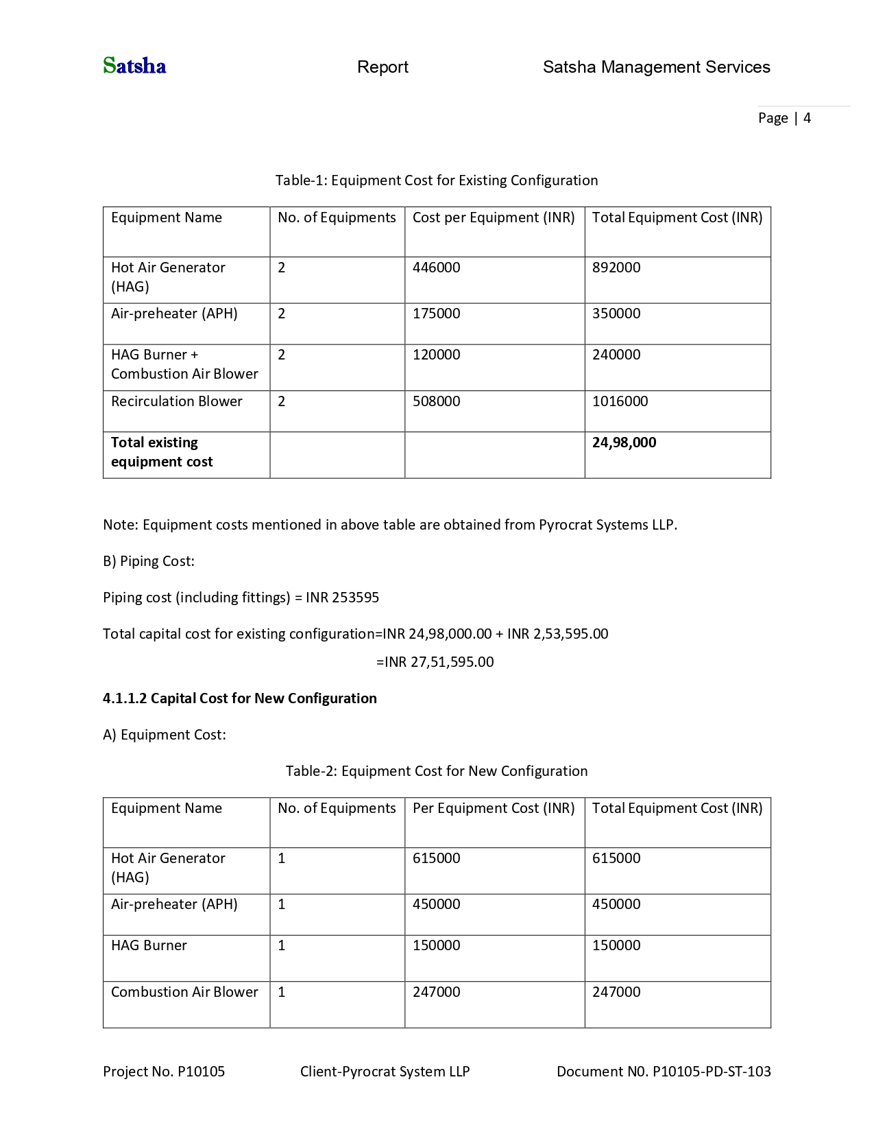 Process/Energy Optimization Study
