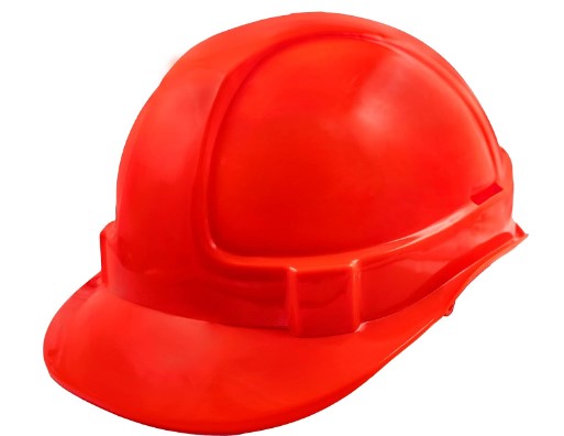 Midas Valpro Commander Plus Helmet HDPE Non Vented Helmet Sweat Band Ratchet Assembled Harness Red IS 2925:1984