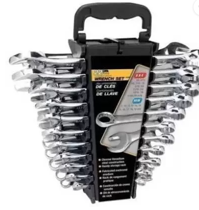 Ozar Combination Ring And Open End Spanners Set Of 08 Pcs(8--11,13,14,17,19M)