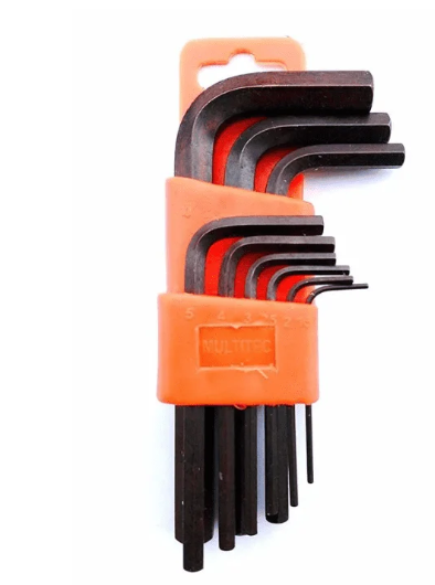 Ozar Short Allen Key Set of 9pcs, Brown