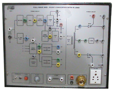 Full Wave Mid - Point Converter with ' R ' Load Trainer      