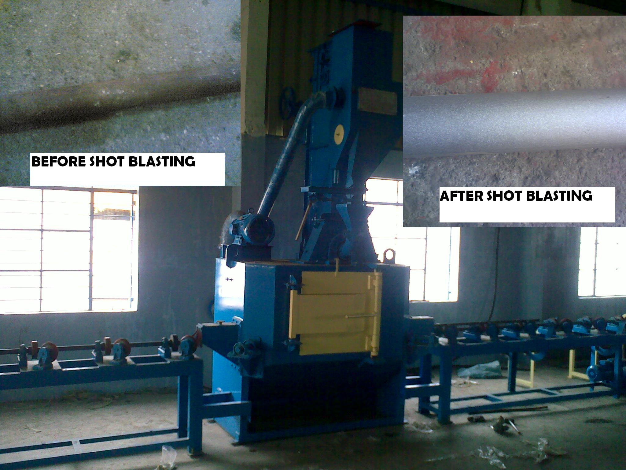 Bar shot blasting machine