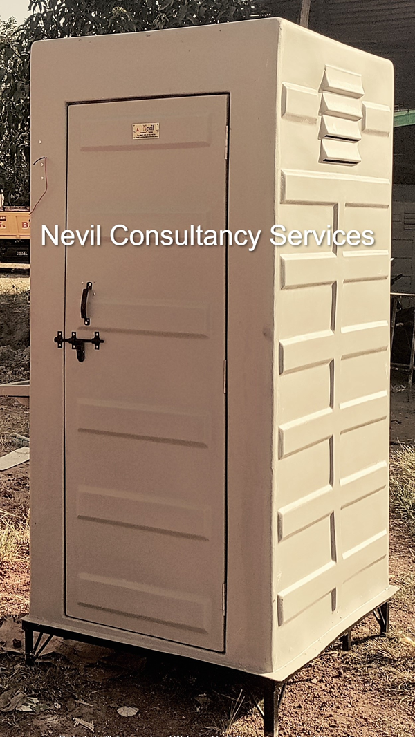 Portable FRP English Toilet Cabins