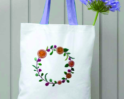 Hand Embroidery Cotton Tote Bag
