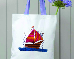 Hand Embroidery Cotton Tote Bag