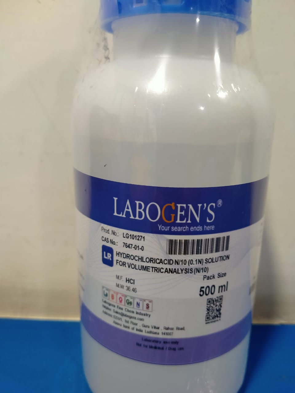 HYDROCHLORICACID N/10(0.1N) SOLUTION FOR VOLUMETRIC ANALYSIS (N/10)