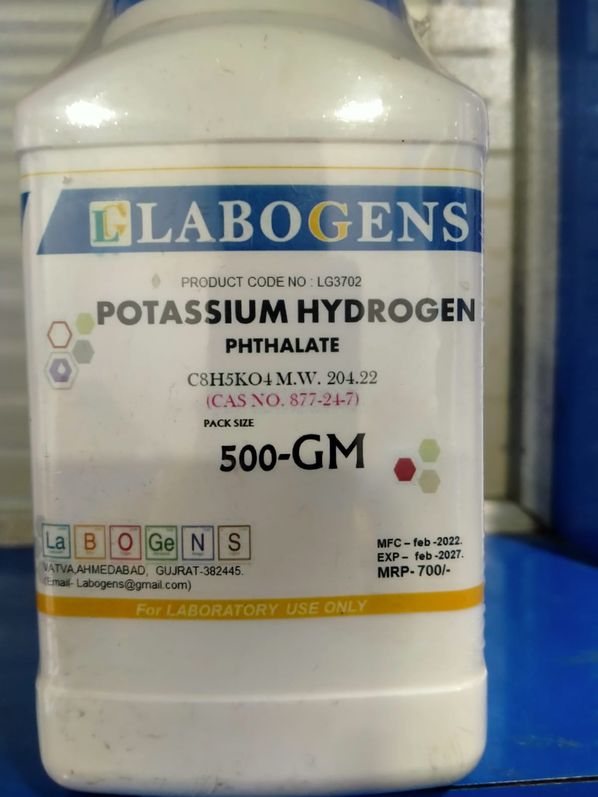 POTASSIUM HYDROGEN PHTHLATE