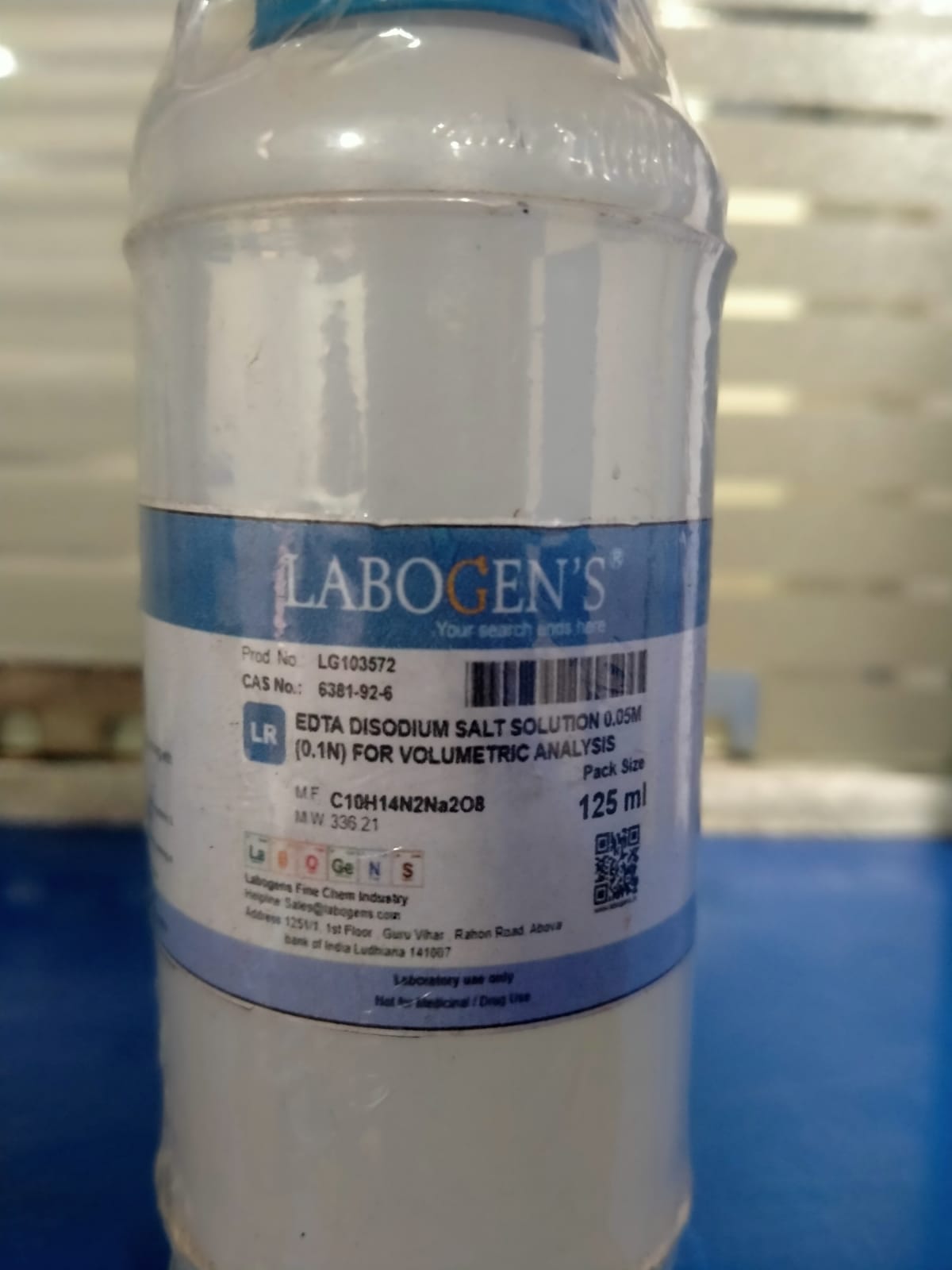 EDTA DISODIUM SALT SOLUTION 0.05M (0.1N) FOR VOLUMETRIC