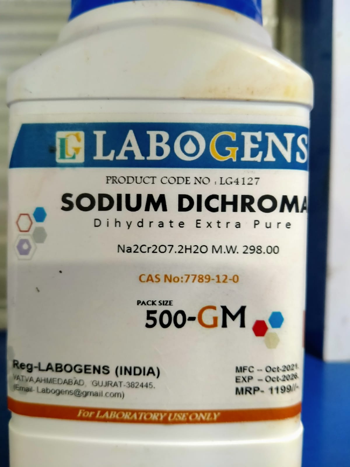 SODIUM DICHROMATE DI HYDRATE EXTRA PURE