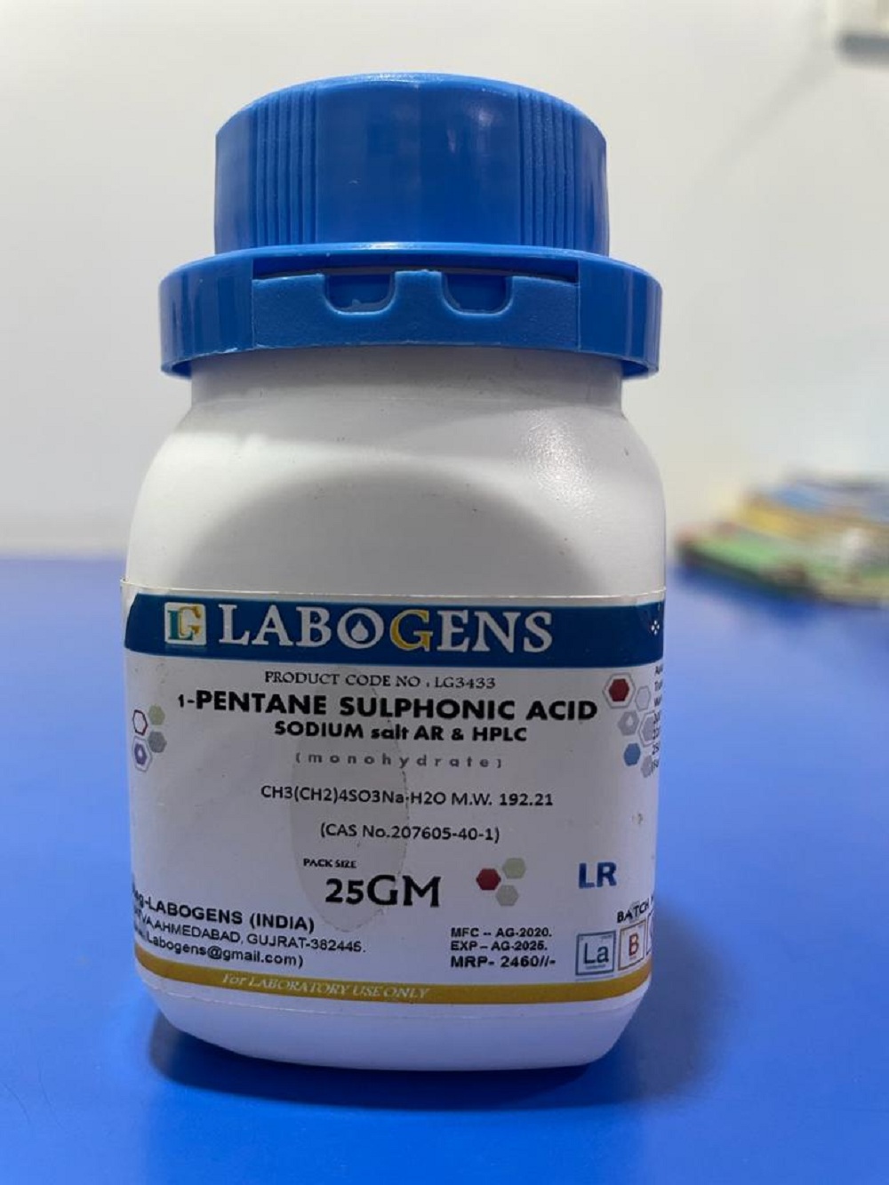 1-PENTANE SULPHONIC ACID SODIUM SALT AR &HPLC